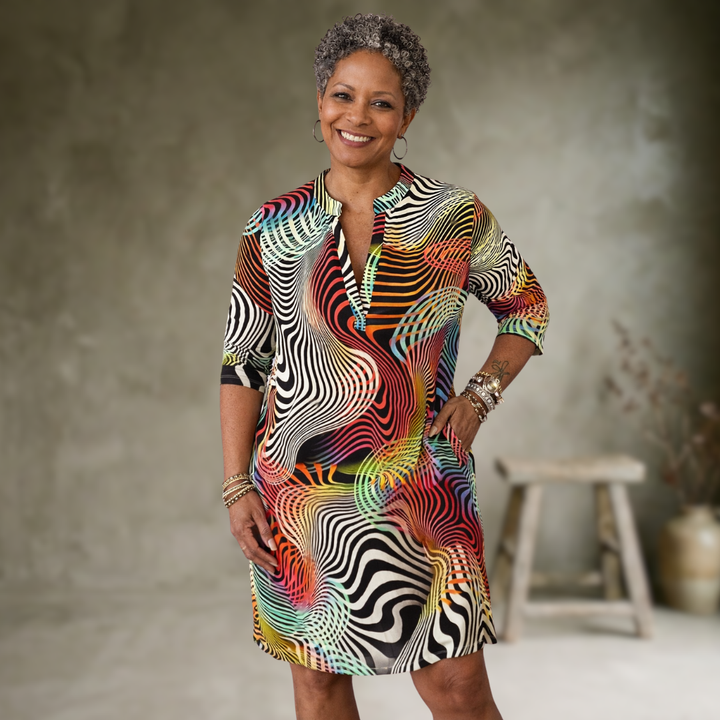 Tialora - Φόρεμα με απαλή υφή και λαιμόκοψη σε V