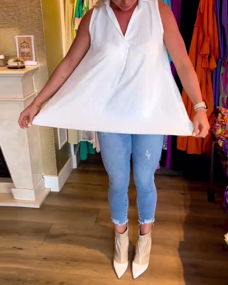 Taisa - Αμάνικη ριγέ μπλούζα