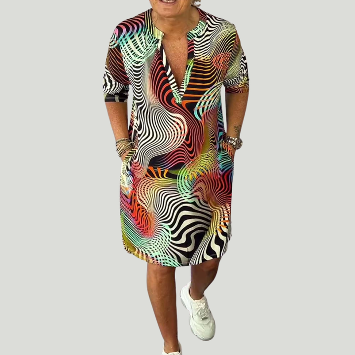 Tialora - Φόρεμα με απαλή υφή και λαιμόκοψη σε V