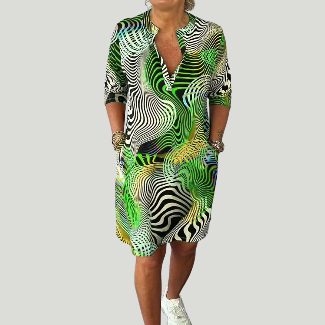 Tialora - Φόρεμα με απαλή υφή και λαιμόκοψη σε V