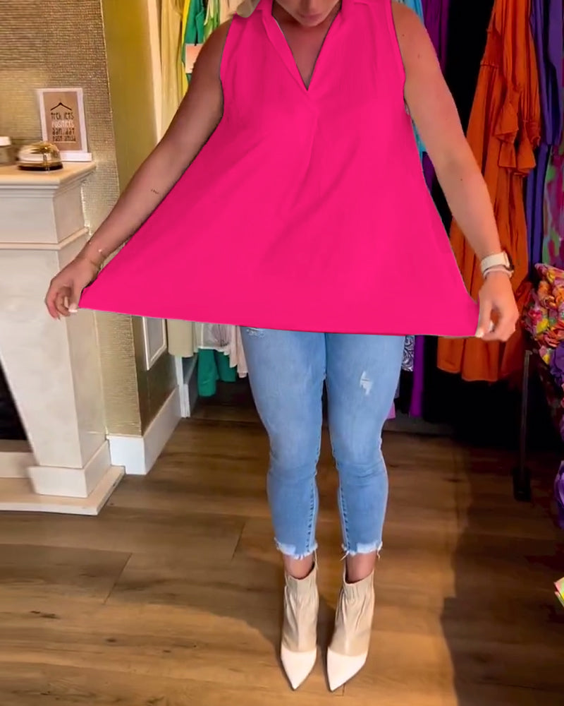 Taisa - Αμάνικη ριγέ μπλούζα