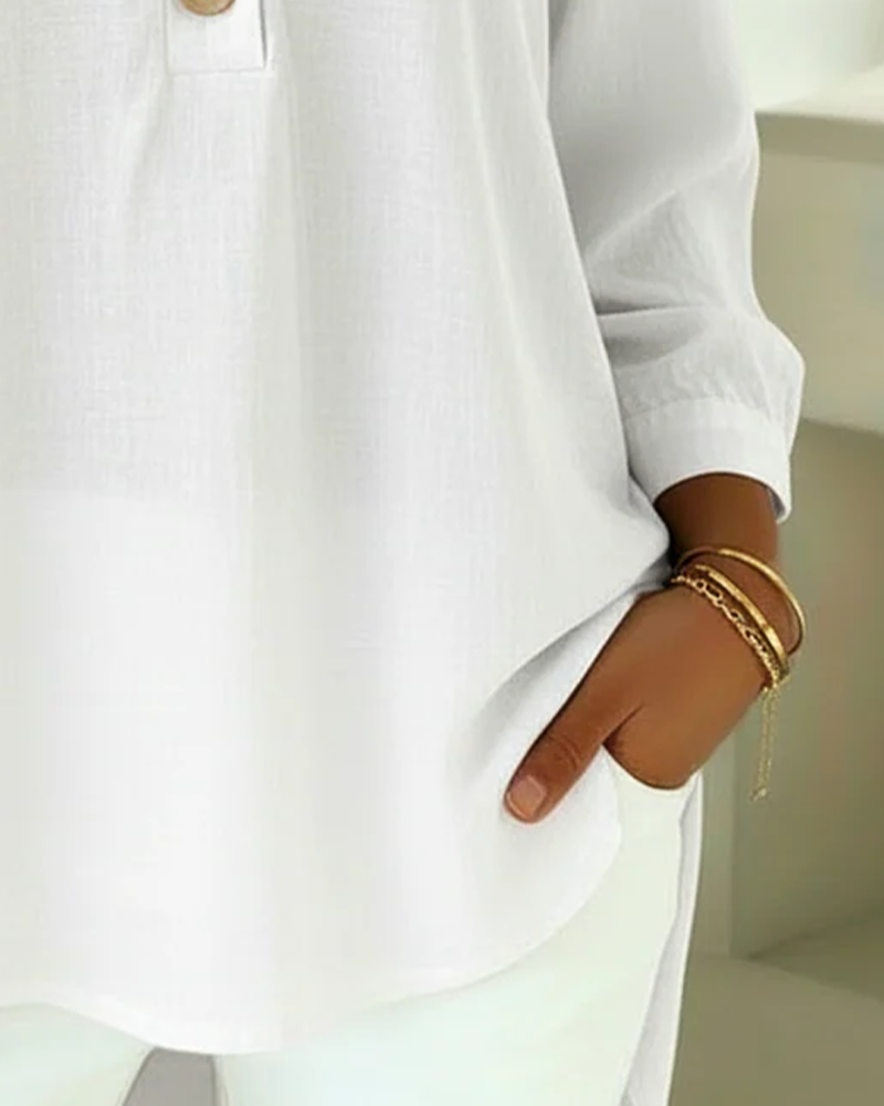 Claire - Μπλούζα με κουμπί και απαλή υφή