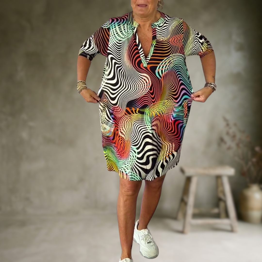 Tialora - Φόρεμα με απαλή υφή και λαιμόκοψη σε V