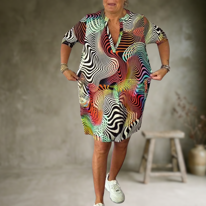 Tialora - Φόρεμα με απαλή υφή και λαιμόκοψη σε V