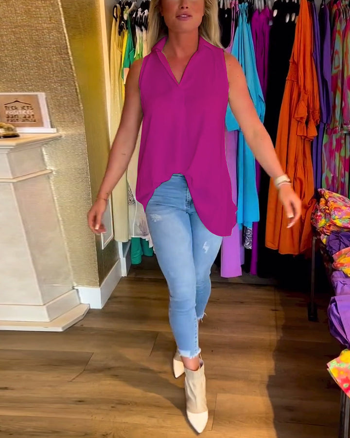 Taisa - Αμάνικη ριγέ μπλούζα