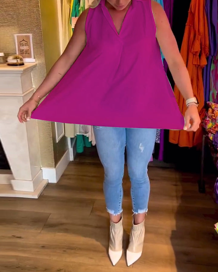 Taisa - Αμάνικη ριγέ μπλούζα