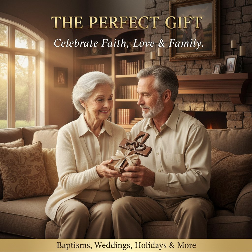 Orlinda - Διακόσμηση Τοίχου Σταυρός με Καρδιά