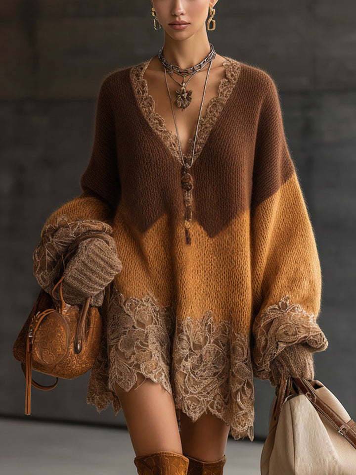 Addyson - Στυλάτο Καθημερινό Φόρεμα Πουλόβερ