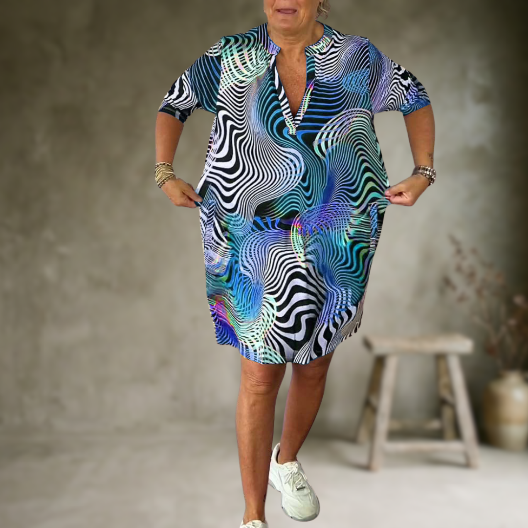 Tialora - Φόρεμα με απαλή υφή και λαιμόκοψη σε V