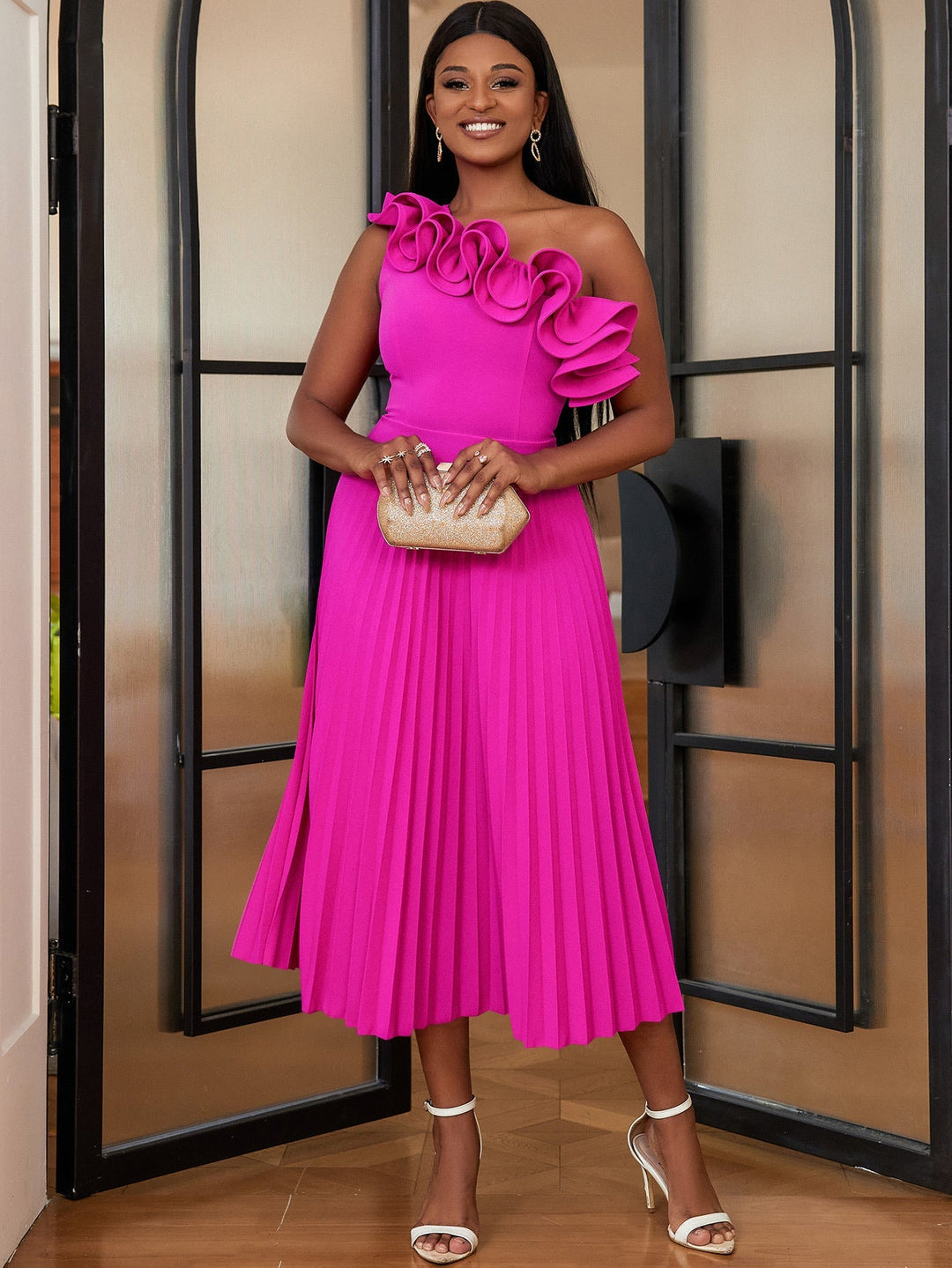 Marilora - Κομψό Καθημερινό Midi Φόρεμα