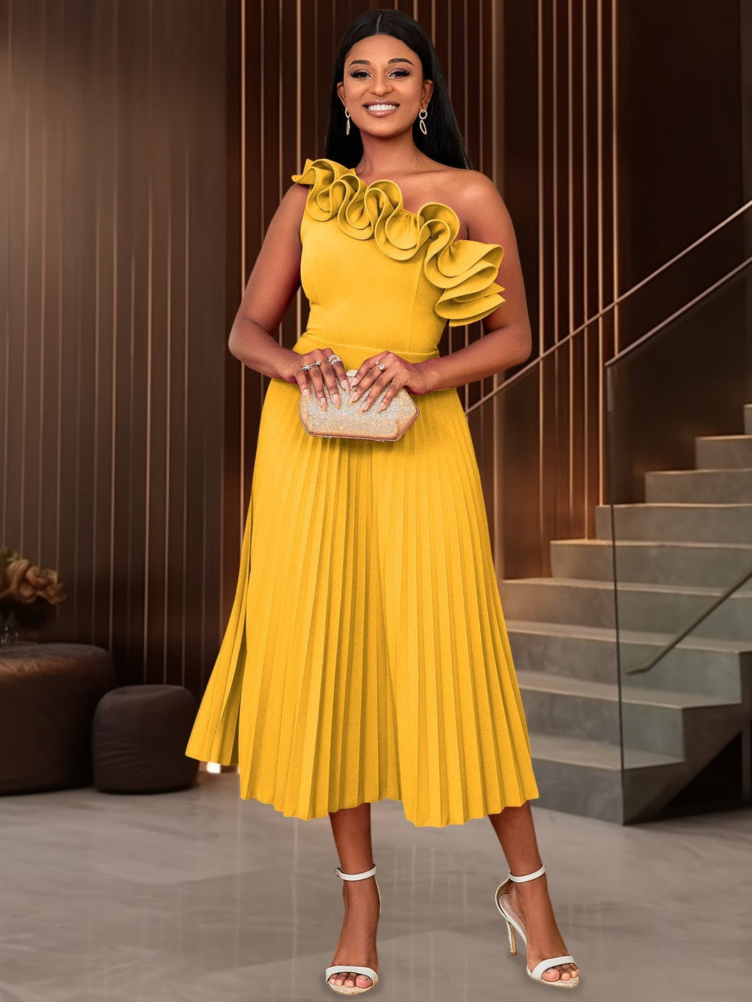 Marilora - Κομψό Καθημερινό Midi Φόρεμα