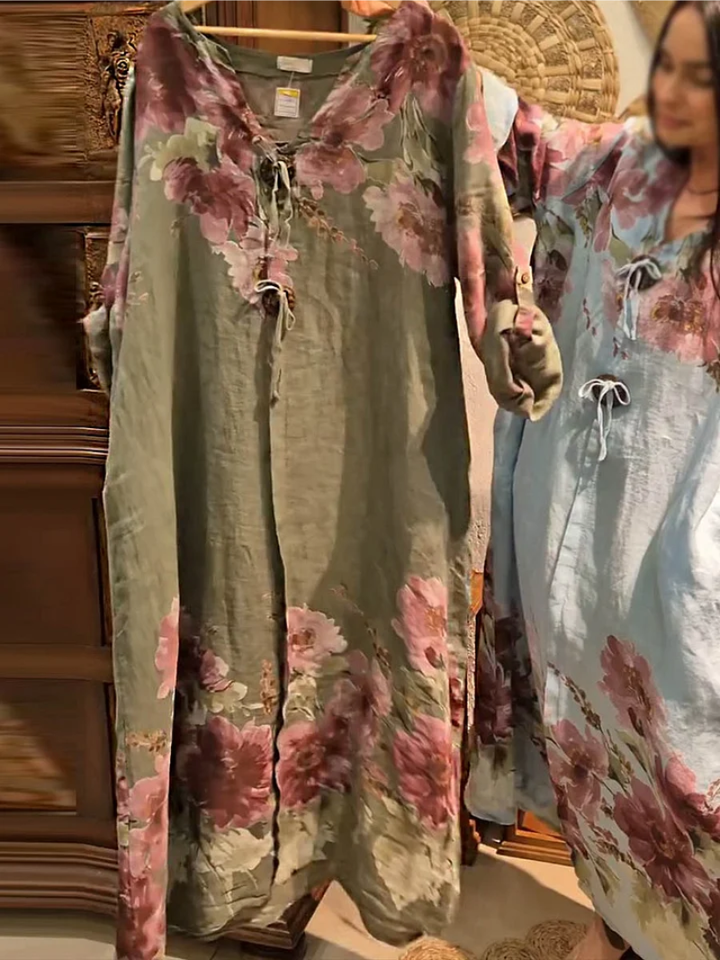 Tirenae - Φόρεμα με ανθικό μοτίβο και απαλή υφή