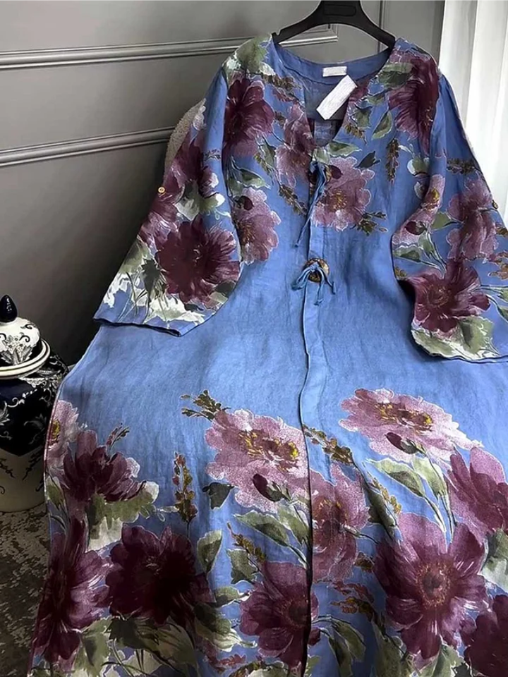 Tirenae - Φόρεμα με ανθικό μοτίβο και απαλή υφή