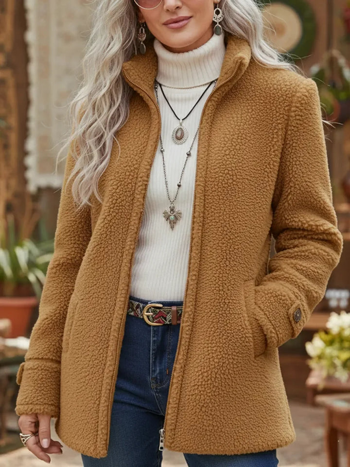 Eliza - Μπουφάν με ψηλό γιακά και απαλή υφή