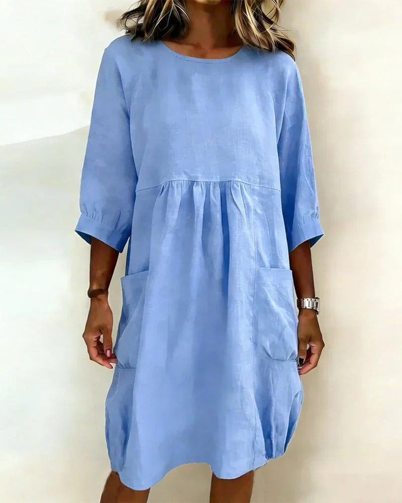 Avenra - Φόρεμα σε χαλαρή γραμμή με μανίκια 3/4