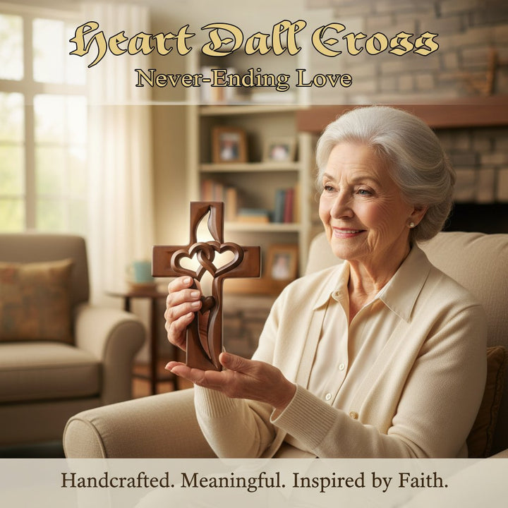 Orlinda - Διακόσμηση Τοίχου Σταυρός με Καρδιά