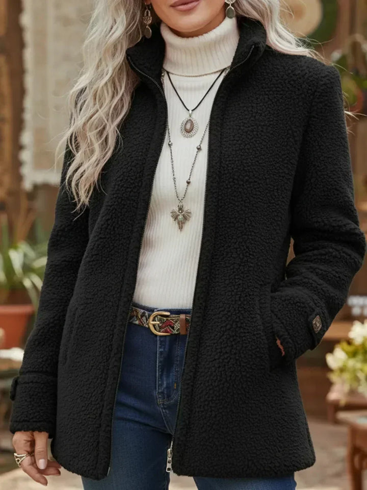 Eliza - Μπουφάν με ψηλό γιακά και απαλή υφή