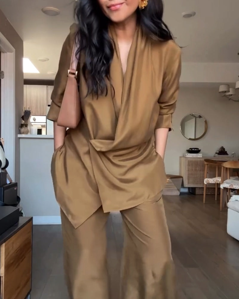 Niosa - Σετ πουκαμίσα & παντελόνι με απαλή υφή