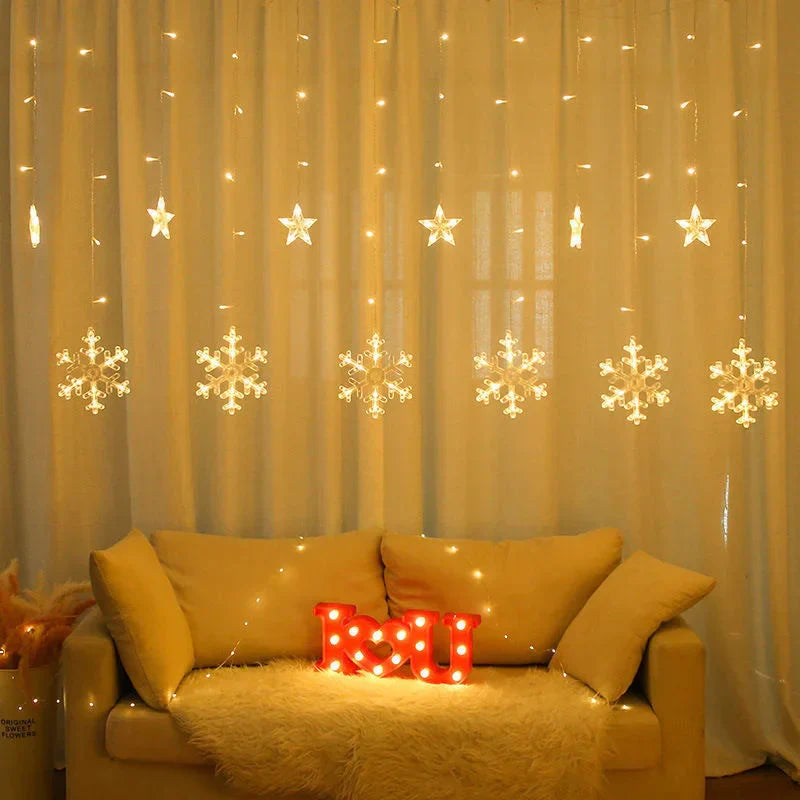 Raynette - Φώτα Κουρτίνας LED σε Σχήμα Χιονονιφάδας