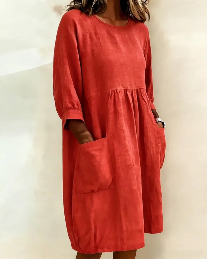 Avenra - Φόρεμα σε χαλαρή γραμμή με μανίκια 3/4