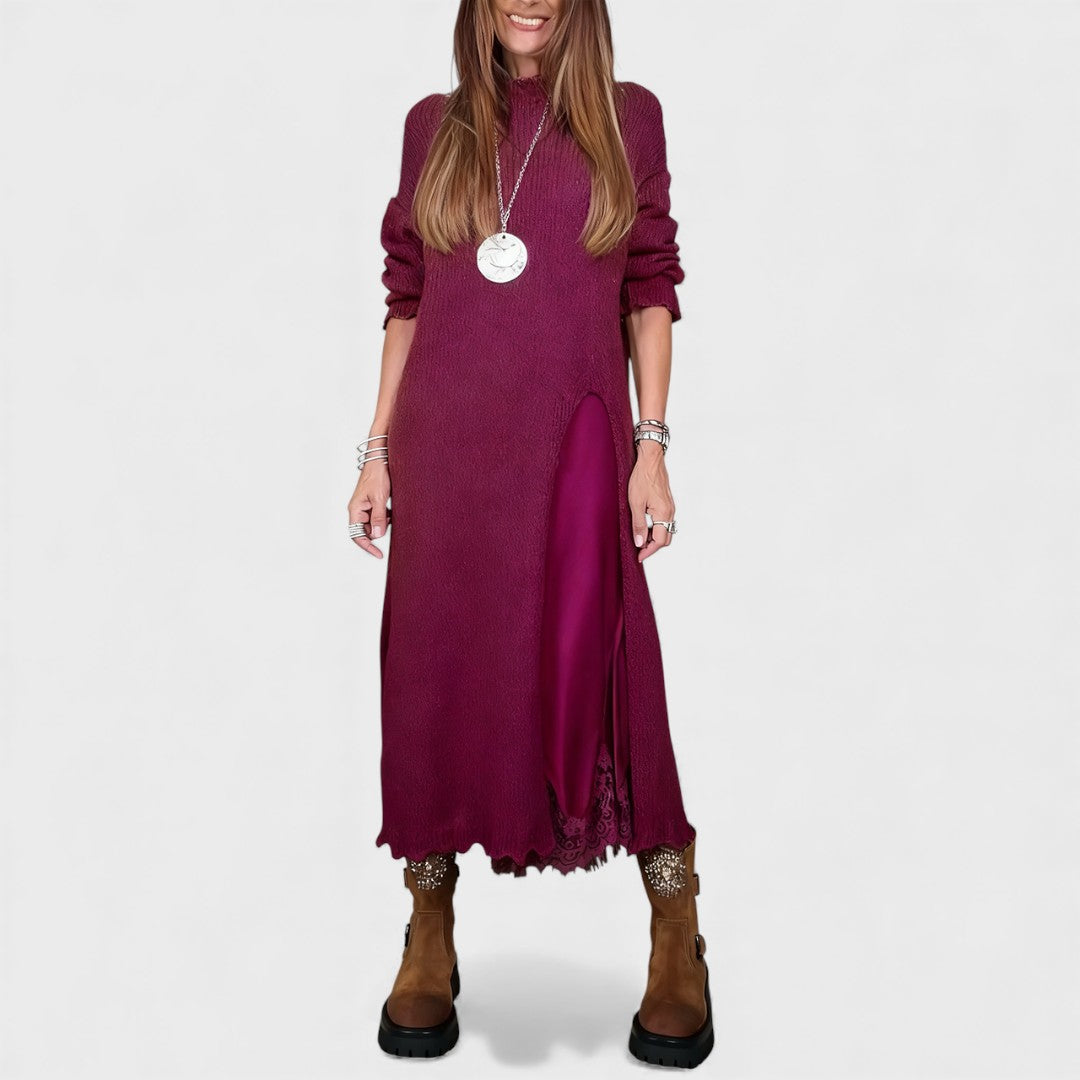 Abalyn - Στυλάτο Καστόμ Μίντι Φόρεμα