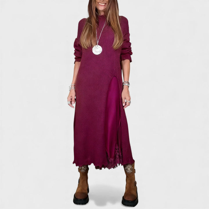 Abalyn - Στυλάτο Καστόμ Μίντι Φόρεμα