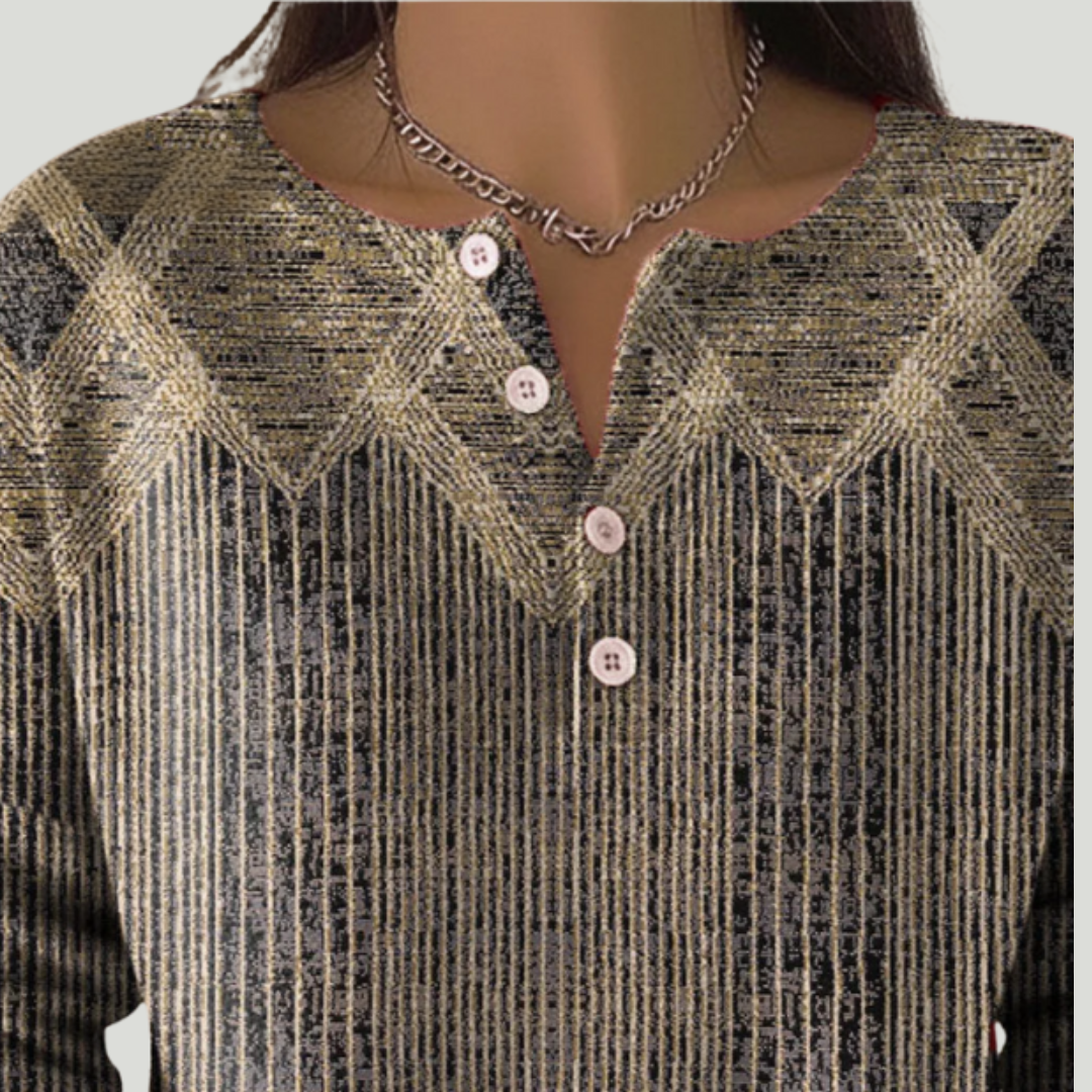 Zayarie - Μακρυμάνικο ριγέ T-shirt με απαλή υφή