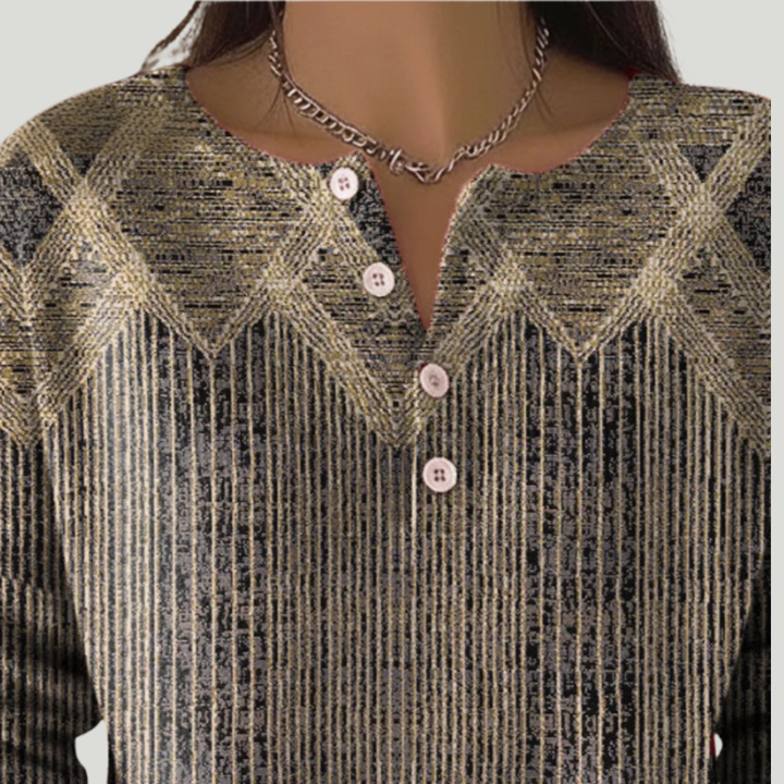 Zayarie - Μακρυμάνικο ριγέ T-shirt με απαλή υφή