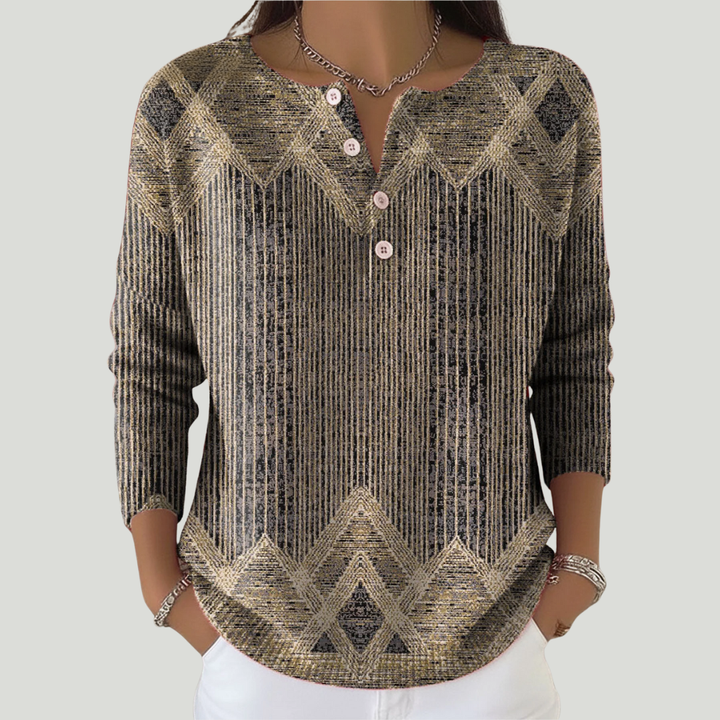 Zayarie - Μακρυμάνικο ριγέ T-shirt με απαλή υφή