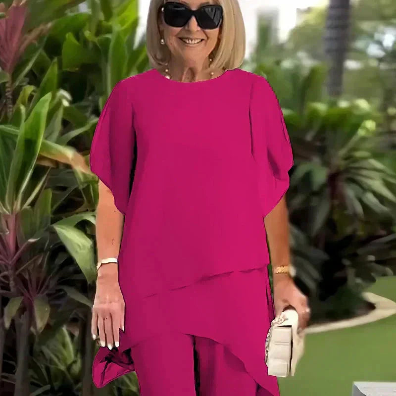 Noreta - Σετ παντελονιού σε φαρδιά γραμμή