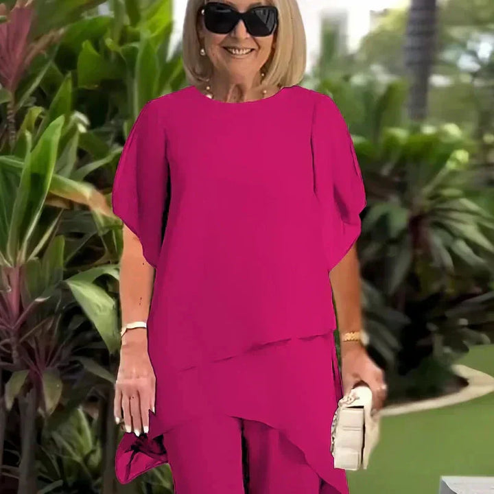 Noreta - Σετ παντελονιού σε φαρδιά γραμμή