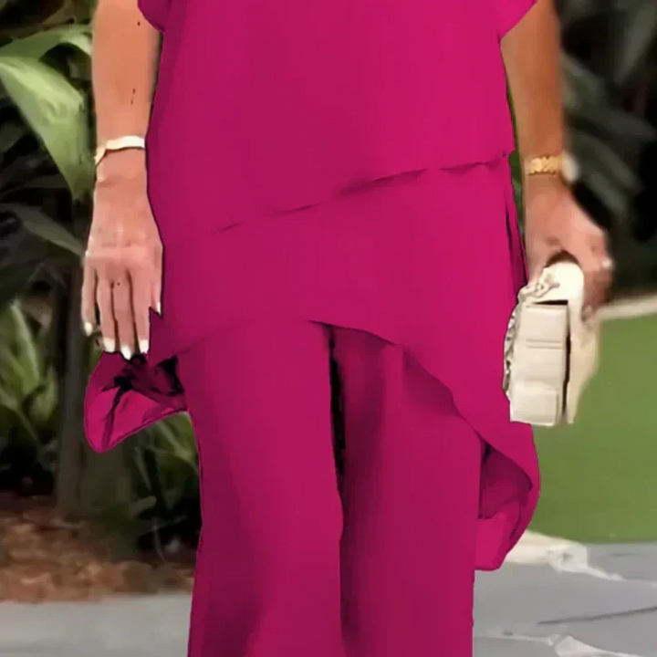 Noreta - Σετ παντελονιού σε φαρδιά γραμμή